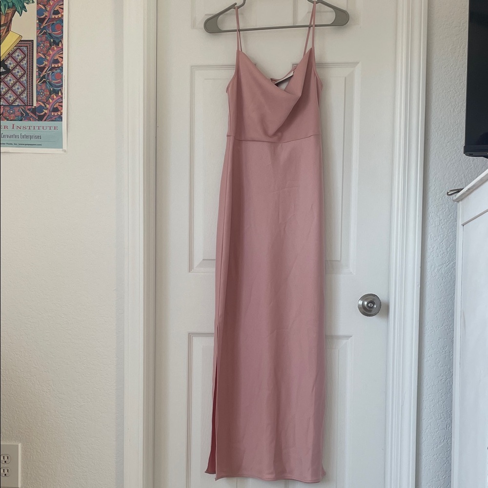 BHLDN Blush Maxi Dress with Spaghetti Straps